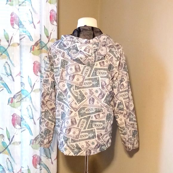 Dollar Bill Mo Money Hip Hop Rapper Zip Hoodie Hooded Jacket H&M Divided NWOT - Picture 4 of 6